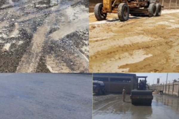 Cold asphalt road construction
